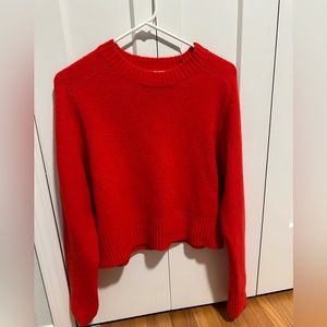 Cropped red sweater